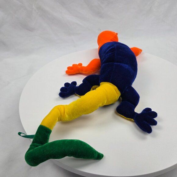 2002 Nanco Lizard Plush Chameleon Neon Multicolor Stuffed Animal Rare 23" - Picture 3 of 6